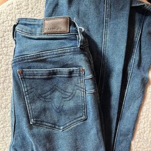 Rank 45 Bootcut Skinny Jeans Size 26x32 Mid Rise Western Indigo